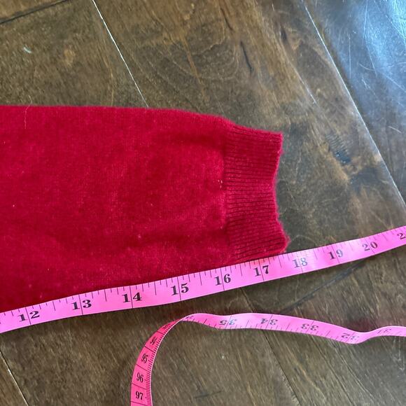 Talbots Pure Cashmere Sweater Size Small Red Crewneck - Picture 9 of 10